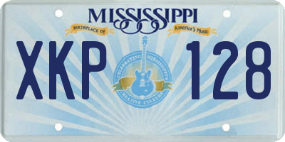 MS license plate XKP128