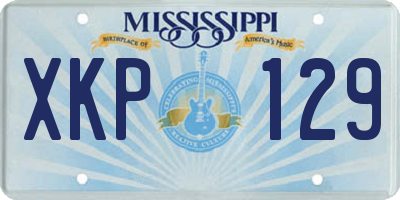 MS license plate XKP129