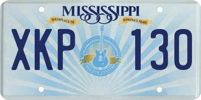 MS license plate XKP130