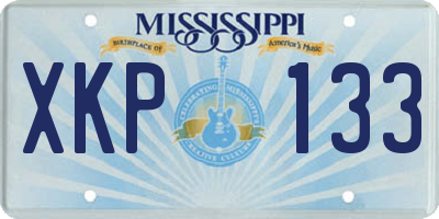 MS license plate XKP133