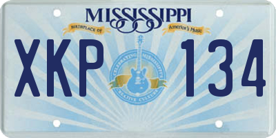 MS license plate XKP134
