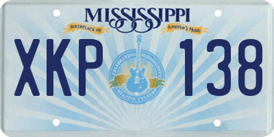 MS license plate XKP138
