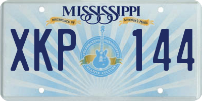 MS license plate XKP144