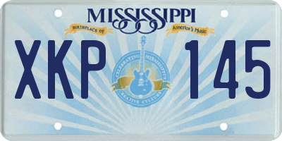 MS license plate XKP145