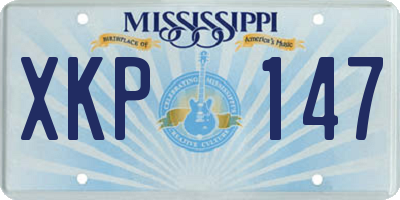 MS license plate XKP147
