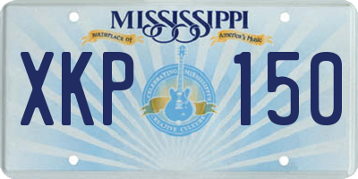 MS license plate XKP150