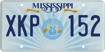 MS license plate XKP152