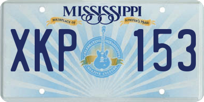 MS license plate XKP153