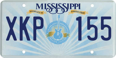 MS license plate XKP155