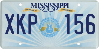 MS license plate XKP156