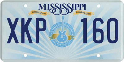 MS license plate XKP160