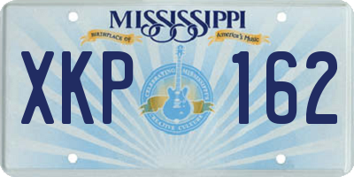 MS license plate XKP162