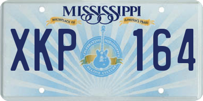 MS license plate XKP164