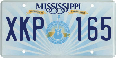 MS license plate XKP165
