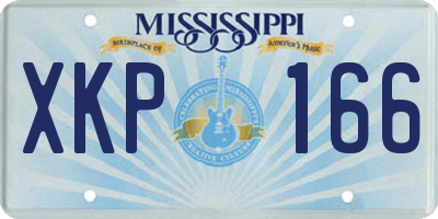 MS license plate XKP166