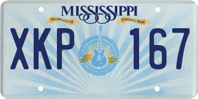 MS license plate XKP167