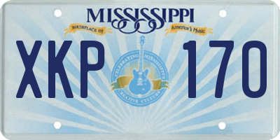 MS license plate XKP170