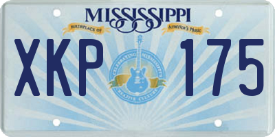 MS license plate XKP175