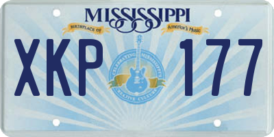 MS license plate XKP177