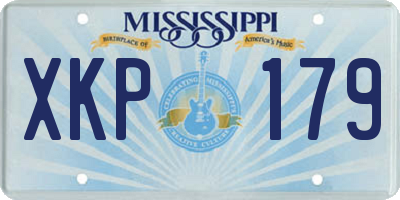 MS license plate XKP179