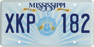 MS license plate XKP182