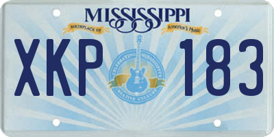 MS license plate XKP183