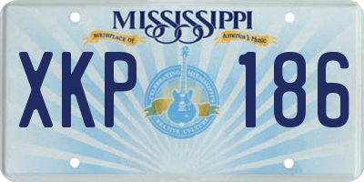 MS license plate XKP186