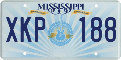 MS license plate XKP188
