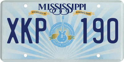MS license plate XKP190
