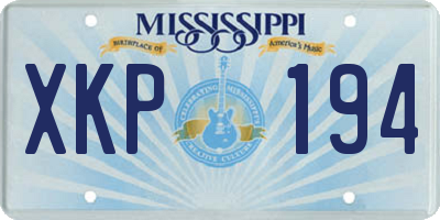 MS license plate XKP194