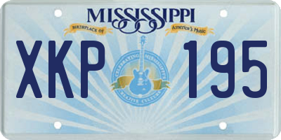 MS license plate XKP195