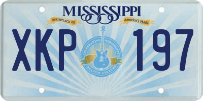 MS license plate XKP197