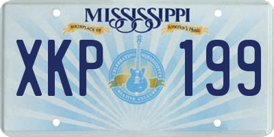 MS license plate XKP199