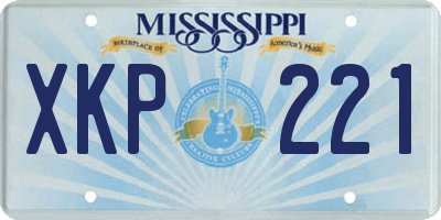 MS license plate XKP221