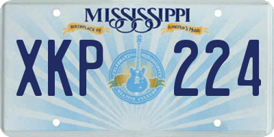 MS license plate XKP224