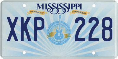 MS license plate XKP228
