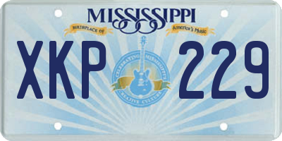 MS license plate XKP229