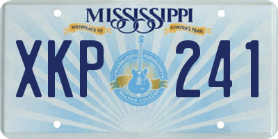 MS license plate XKP241