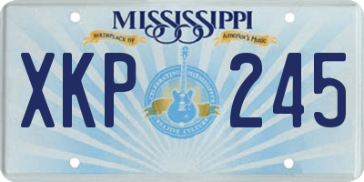 MS license plate XKP245