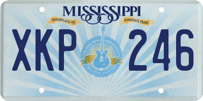 MS license plate XKP246