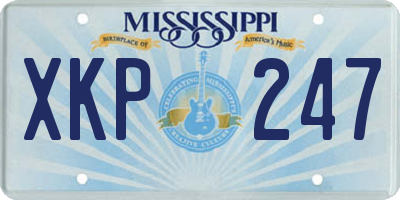 MS license plate XKP247