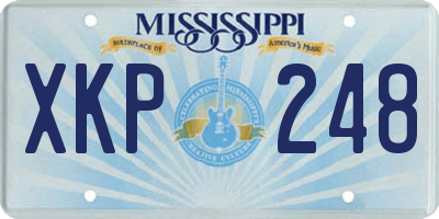 MS license plate XKP248