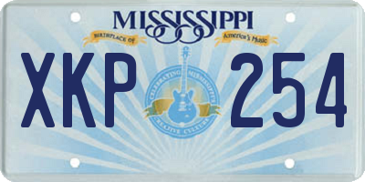 MS license plate XKP254