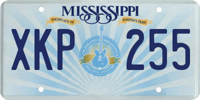 MS license plate XKP255