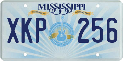 MS license plate XKP256