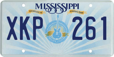 MS license plate XKP261