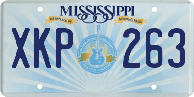 MS license plate XKP263