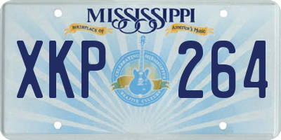 MS license plate XKP264