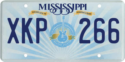 MS license plate XKP266