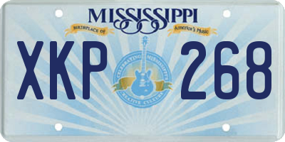MS license plate XKP268
